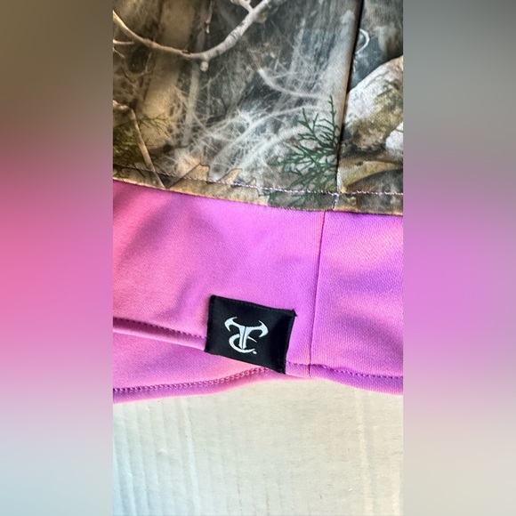 True Timber Pink Camo Hoodie Sweatshirt Women's Large 1/4 Zip True Cam - Picture 10 of 11